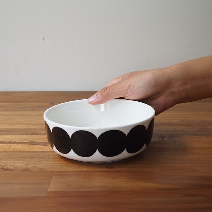マリメッコ　ボウル　400ml　ラシィマット　メガ　ブラック　/　marimekko　Rasymatto　