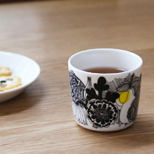 【取扱終了0711】マリメッコ　コーヒーカップ　200ml　取っ手なし　シイルトラプータルハ　/　marimekko　Siirtolapuutarha　※