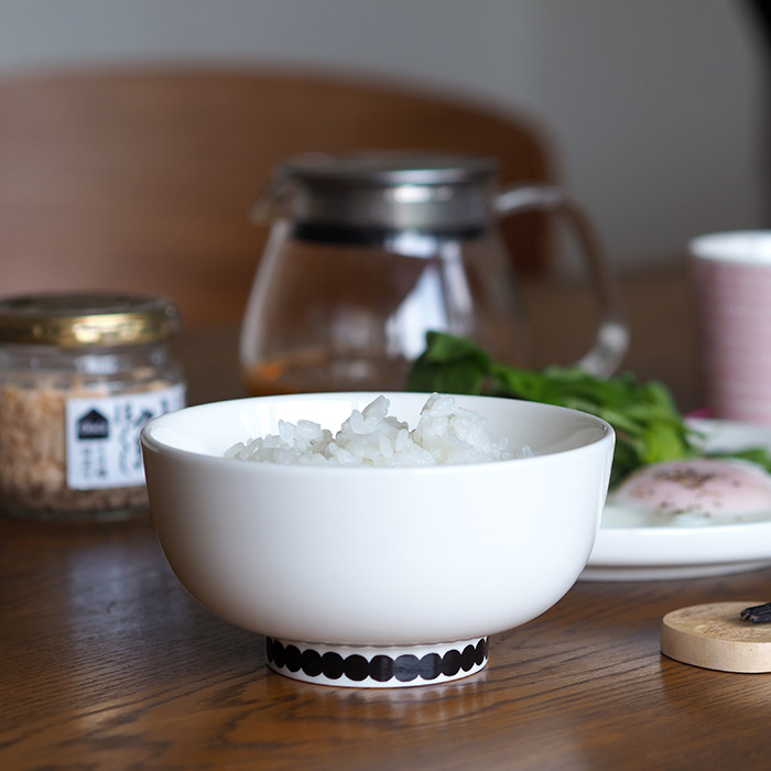 マリメッコ　ボウル　300ml　ラシィマット　ブラック　/　marimekko　Rasymatto