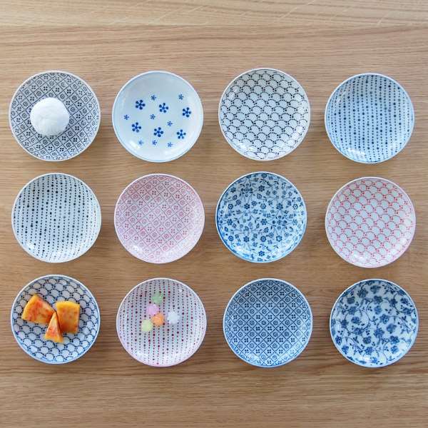 丸直製陶所　染付小皿　レモングラス　　