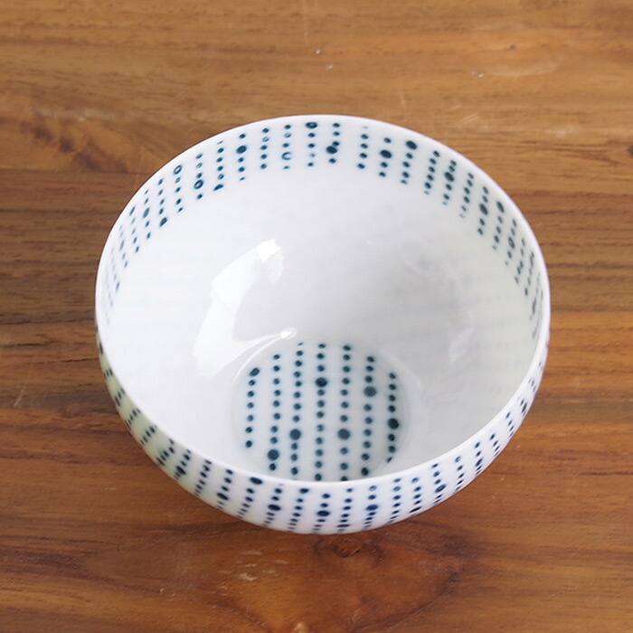 丸直製陶所　染付陶碗　五月雨　青　　