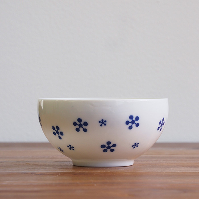 丸直製陶所　染付陶碗　なごり雪　　