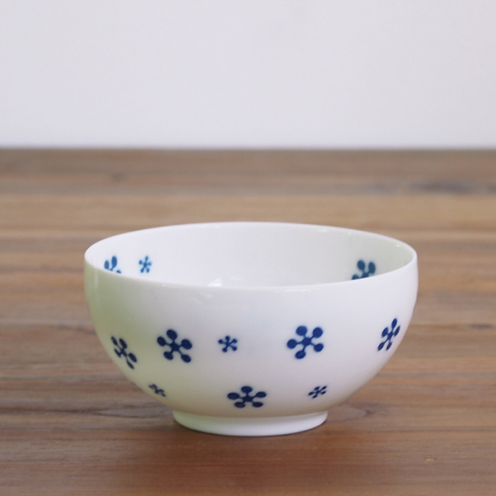 丸直製陶所　染付陶碗　なごり雪　　
