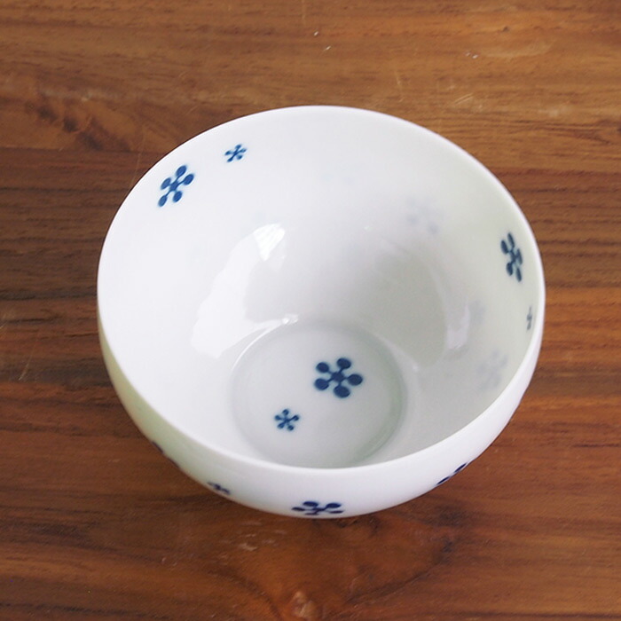 丸直製陶所　染付陶碗　なごり雪　　