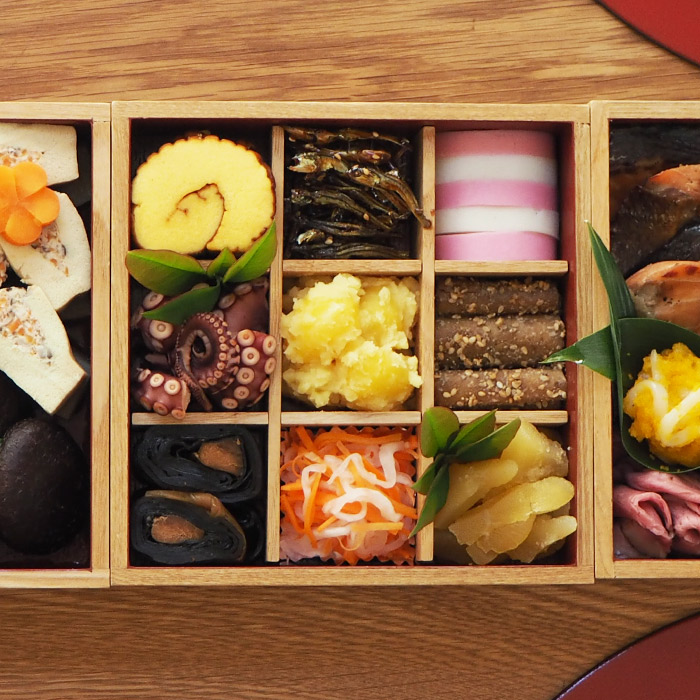 松屋漆器店 白木 6寸三段重 内朱