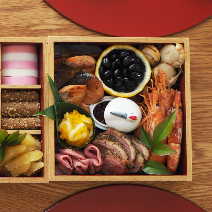 松屋漆器店 白木 6寸三段重 内朱