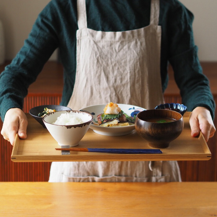 【訳あり】松屋漆器店　白木　1尺4寸長角盆