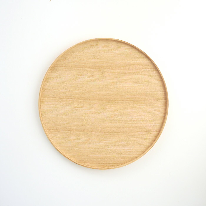 松屋漆器店　白木　丸盆30cm