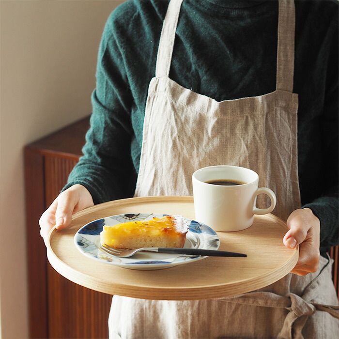 松屋漆器店　白木　丸盆30cm