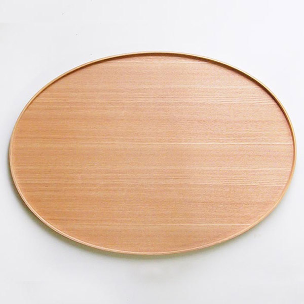 松屋漆器店　白木　14.0寸小判盆