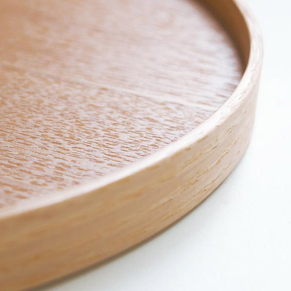 【訳あり】松屋漆器店　白木　14.0寸小判盆