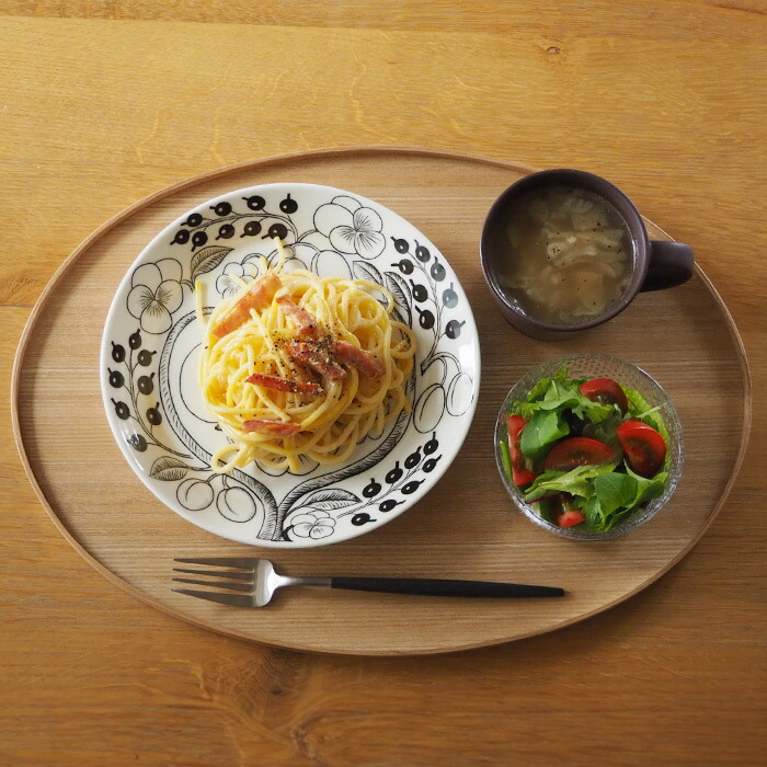 【訳あり】松屋漆器店　白木　14.0寸小判盆