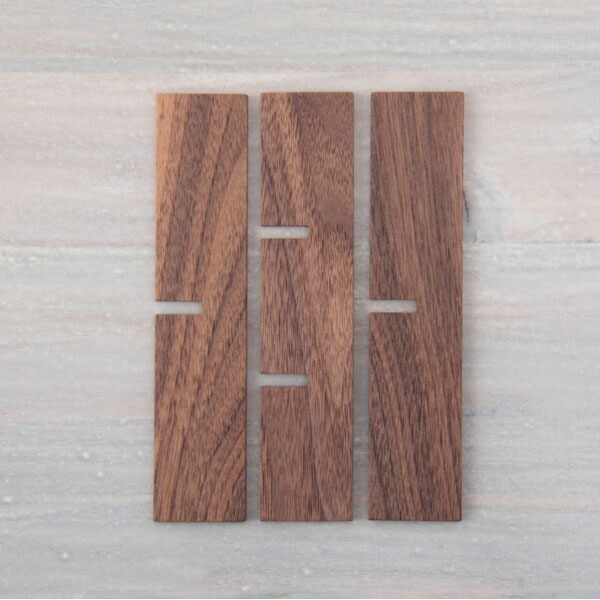 松屋漆器店 ウォールナット 6寸重箱用 六つ切仕切り