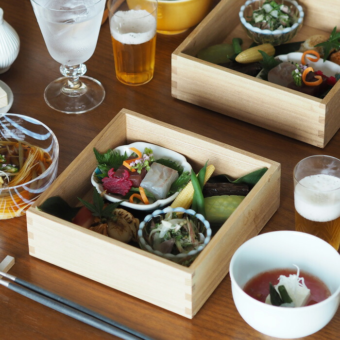 松屋漆器店 白木 6寸二段重 内白木