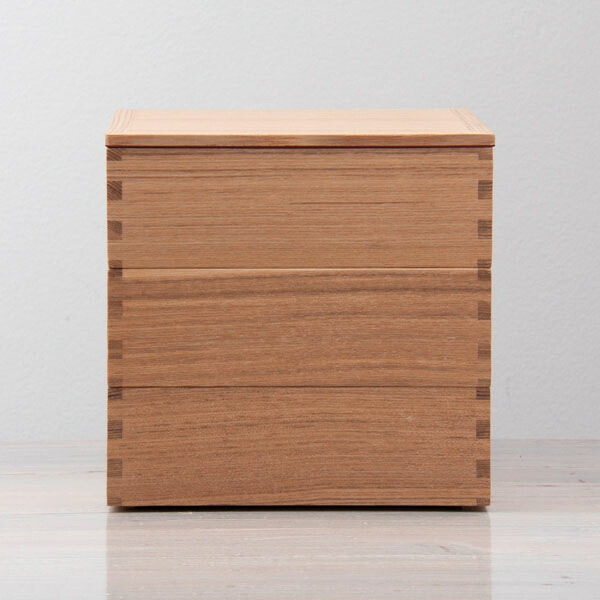 松屋漆器店 白木 6寸三段重 内白木