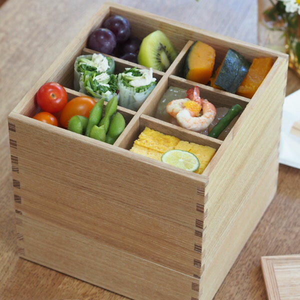 松屋漆器店 白木 6寸三段重 内白木