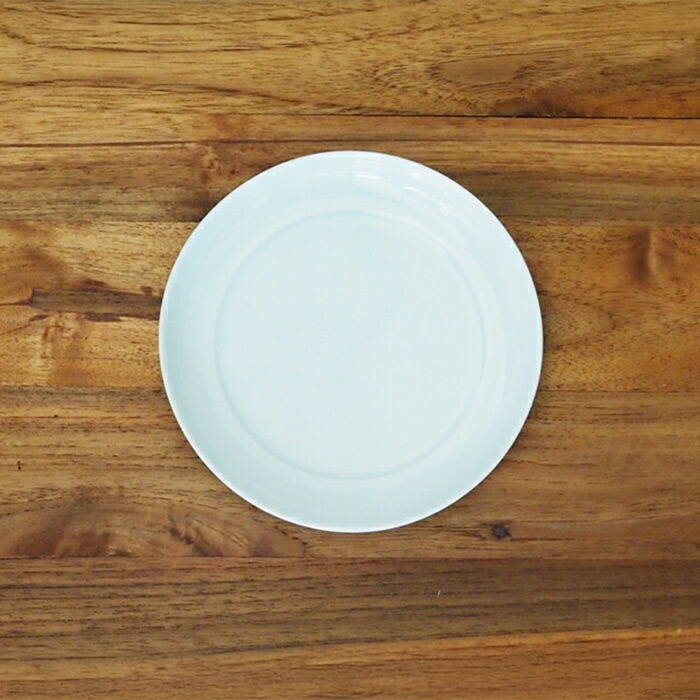 瑞々　まる皿5寸　青白