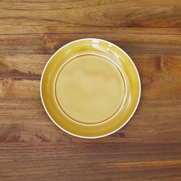 瑞々　まる皿5寸　うす飴