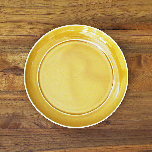 瑞々　まる皿6寸　うす飴