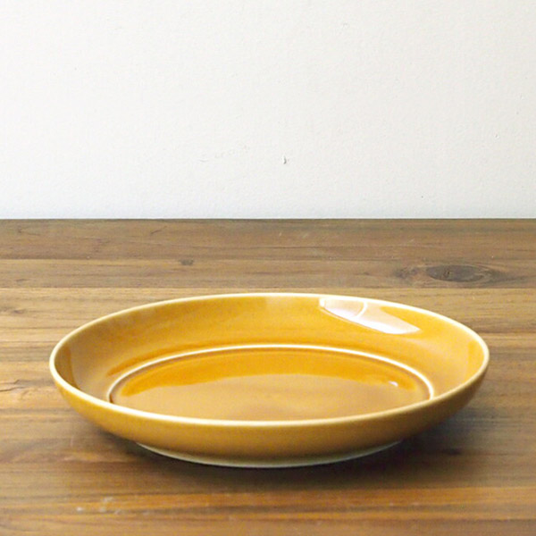 瑞々　まる皿6寸　うす飴