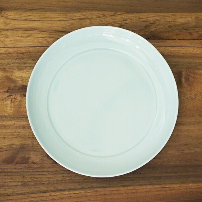 瑞々　まる皿7寸　青白