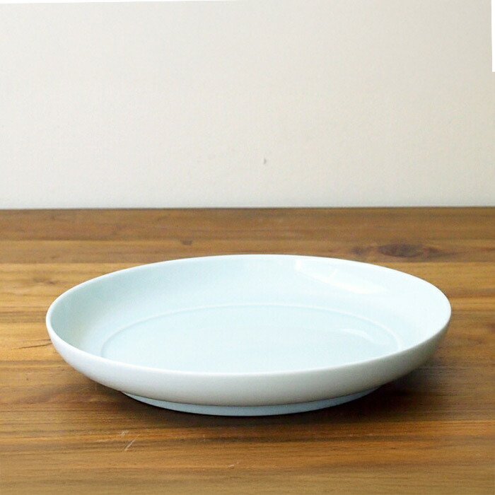 瑞々　まる皿7寸　青白