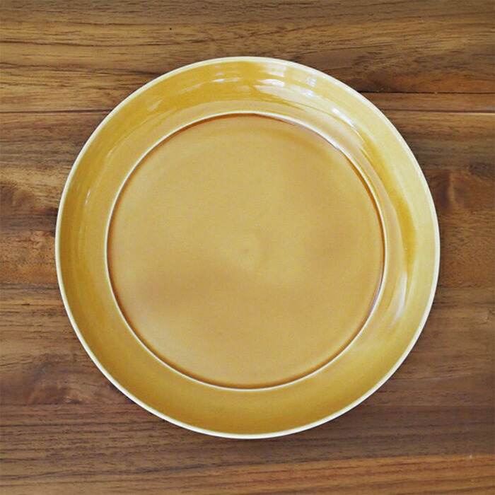 瑞々　まる皿7寸　うす飴