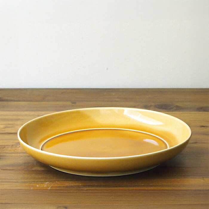 瑞々　まる皿7寸　うす飴