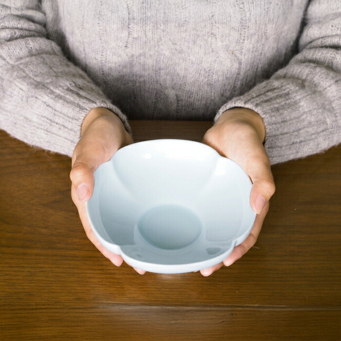 瑞々　木瓜鉢5寸　青白