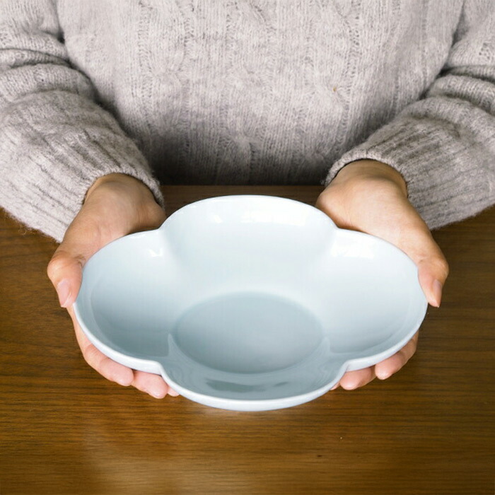 瑞々　木瓜長鉢7寸　青白