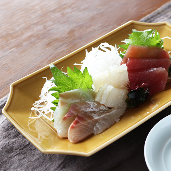 瑞々　すみきり長皿　うす飴