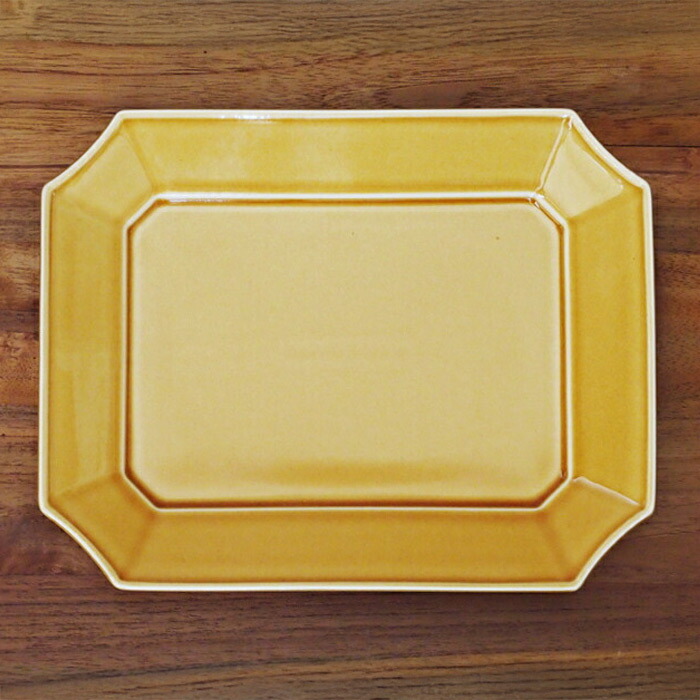 瑞々　すみきり角皿　うす飴