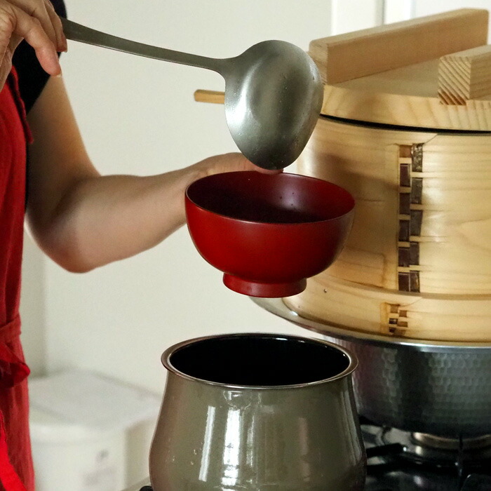 漆琳堂　越前硬漆　一乗椀　4寸　朱