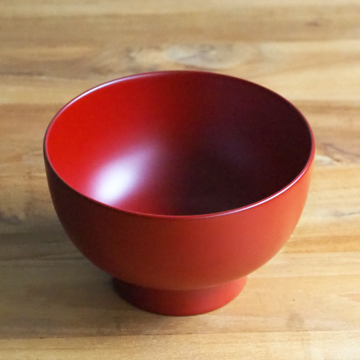 漆琳堂　越前硬漆　一乗椀　4.5寸　朱