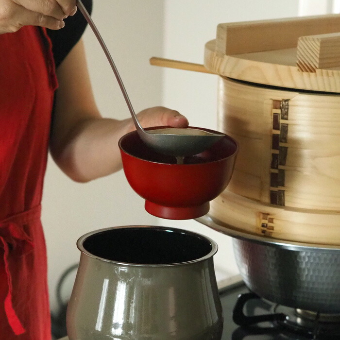 漆琳堂　越前硬漆　朝倉椀　4寸　朱