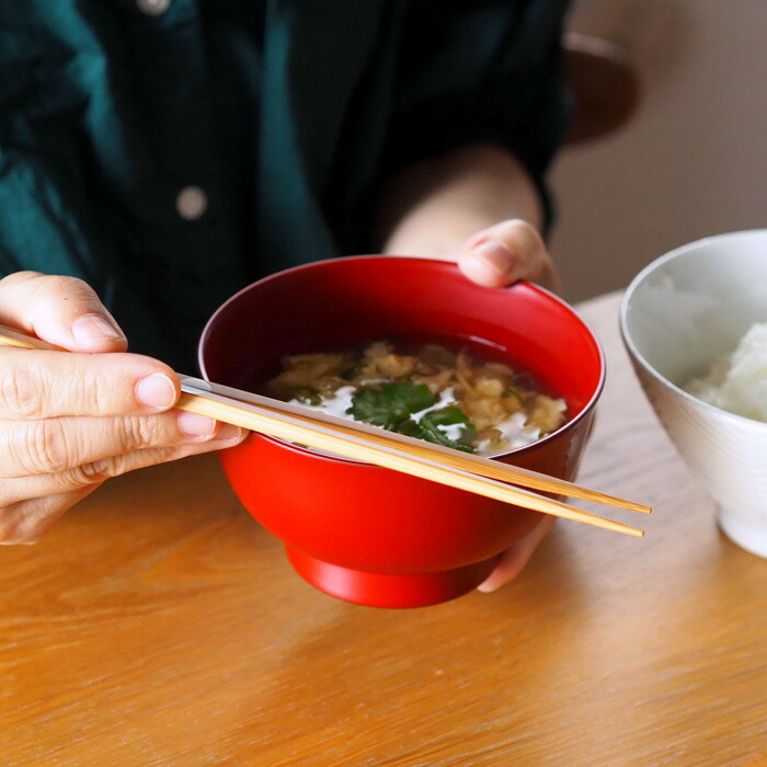 漆琳堂　越前硬漆　朝倉椀　4寸　朱