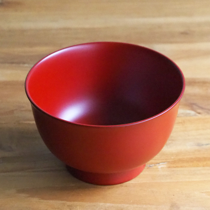 漆琳堂　越前硬漆　朝倉椀　4.5寸　朱