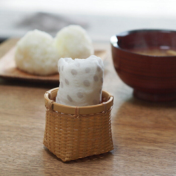 中川政七商店　「手描きの風合いの」かや織ふきん　あられ　薄墨