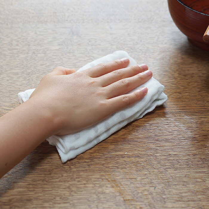 中川政七商店　「手描きの風合いの」かや織ふきん　あられ　薄墨