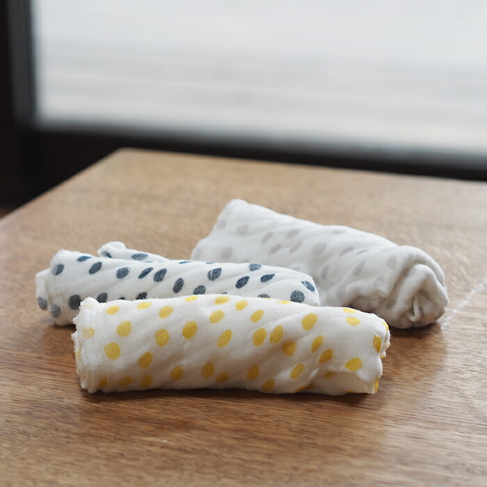 中川政七商店　「手描きの風合いの」かや織ふきん　あられ　黄