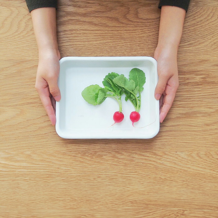 野田琺瑯　バット　全白　キャビネ