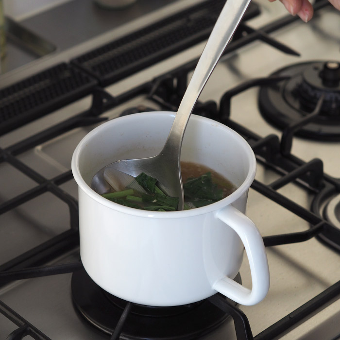 野田琺瑯　ホワイトシリーズ　持ち手付ストッカー　丸型　L