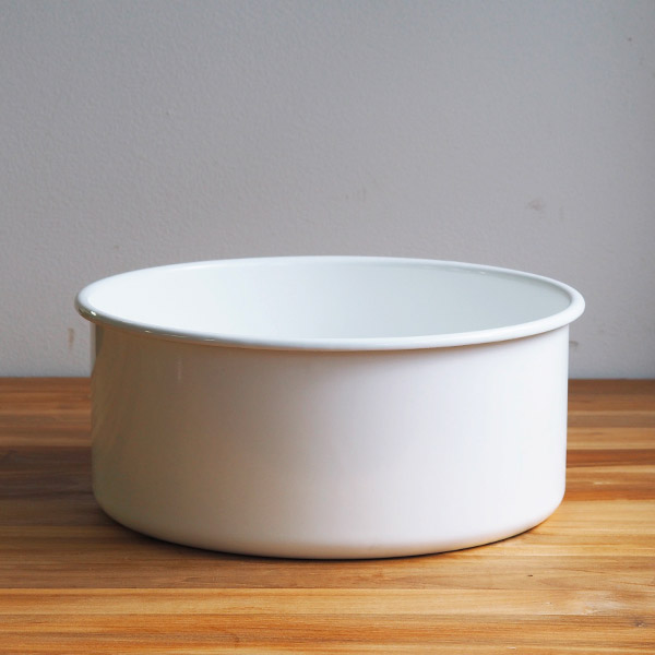 野田琺瑯　新　丸型洗い桶　ホワイト　8L