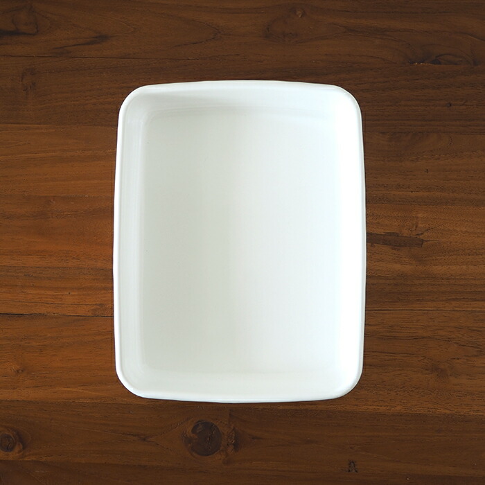 野田琺瑯　ホワイトシリーズ　レクタングル浅型　L