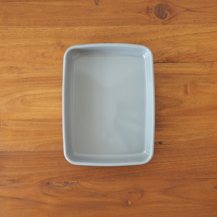 野田琺瑯　+Gray　レクタングル浅型　M