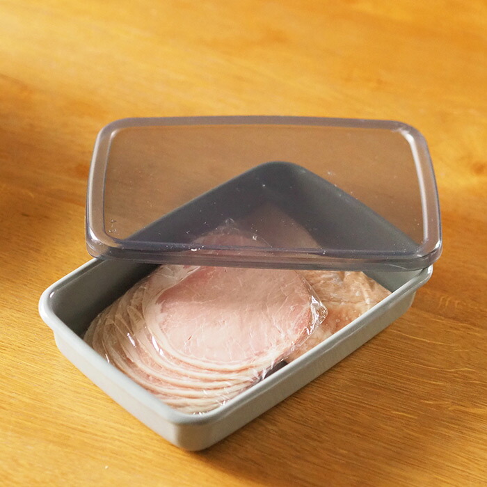 野田琺瑯　+Gray　レクタングル浅型　S