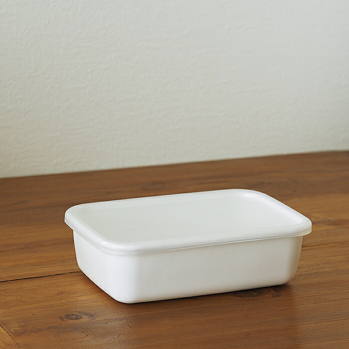 野田琺瑯　ホワイトシリーズ　レクタングル深型　L