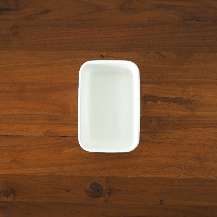 野田琺瑯　ホワイトシリーズ　レクタングル深型　M