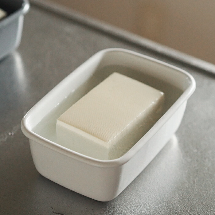 野田琺瑯　ホワイトシリーズ　レクタングル深型　S