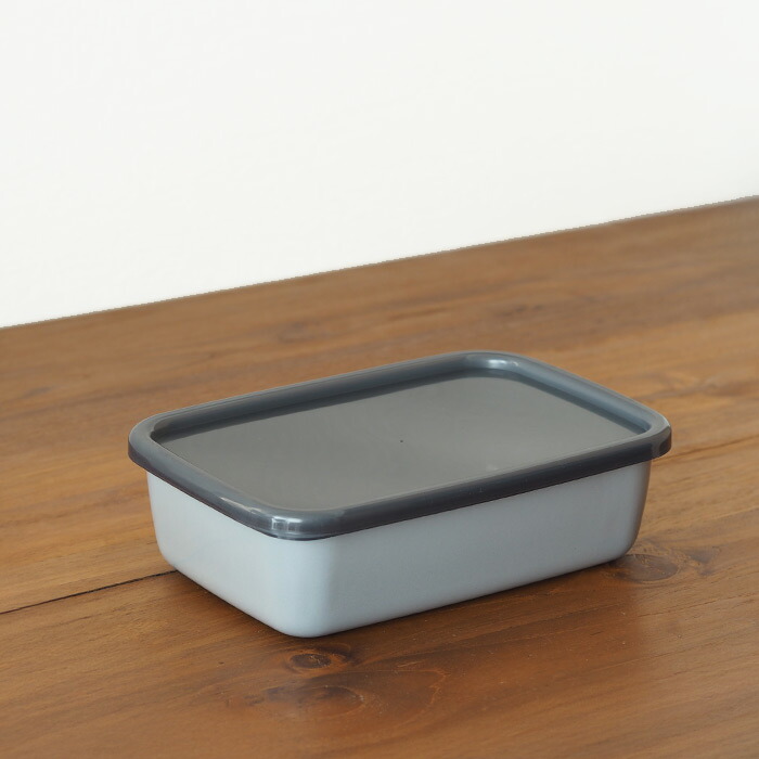 野田琺瑯　+Gray　レクタングル深型　L